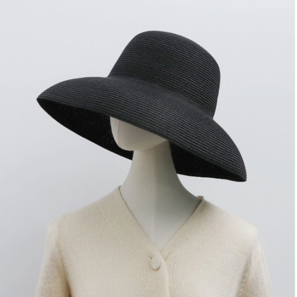 Breakfast at Tiffany inspired adjustable black hat O/S